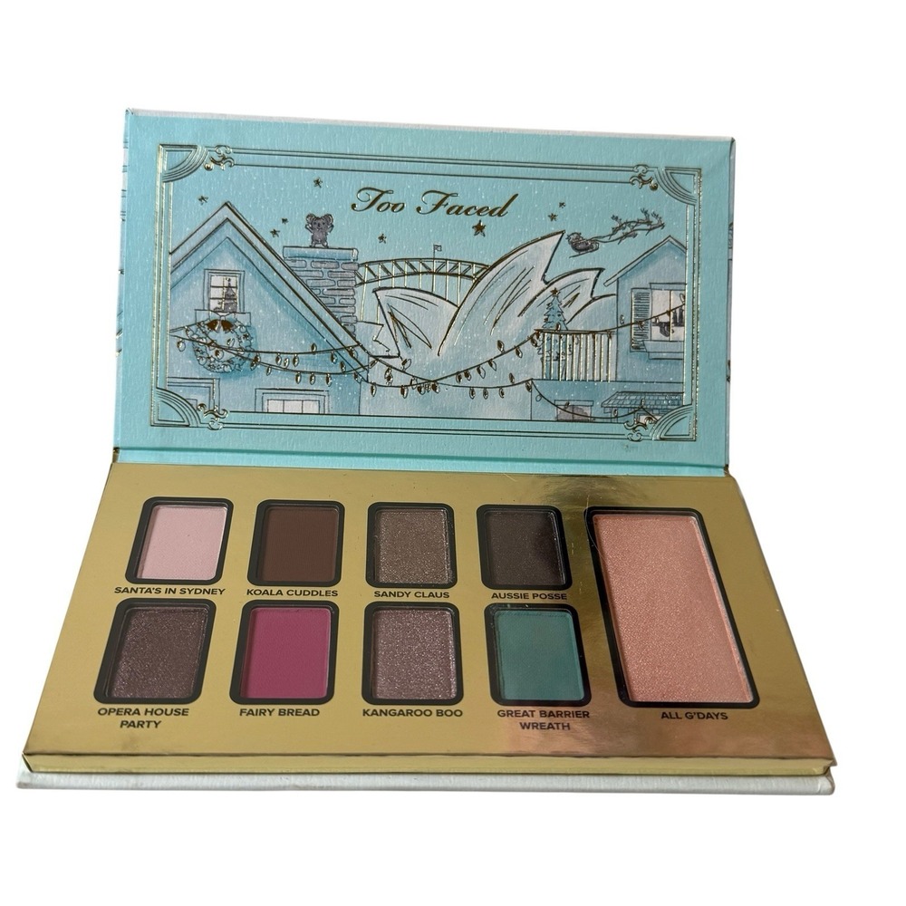 Too Faced Christmas In Sydney Face Eyeshadow Blush Palette Holiday Edition 2021